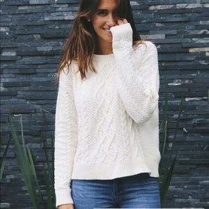 Abercrombie and Fitch Mock Neck Cable Sweater